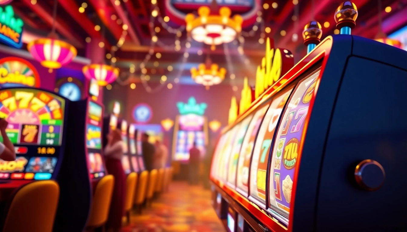 Découvrez les machines à sous en ligne captivantes avec un cadre de casino vibrant.